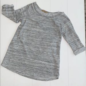 Gray Half Sleeve Top